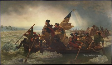 Washington cruzando la revolución americana de Delaware Emanuel Leutze Emanuel Leutze Pinturas al óleo